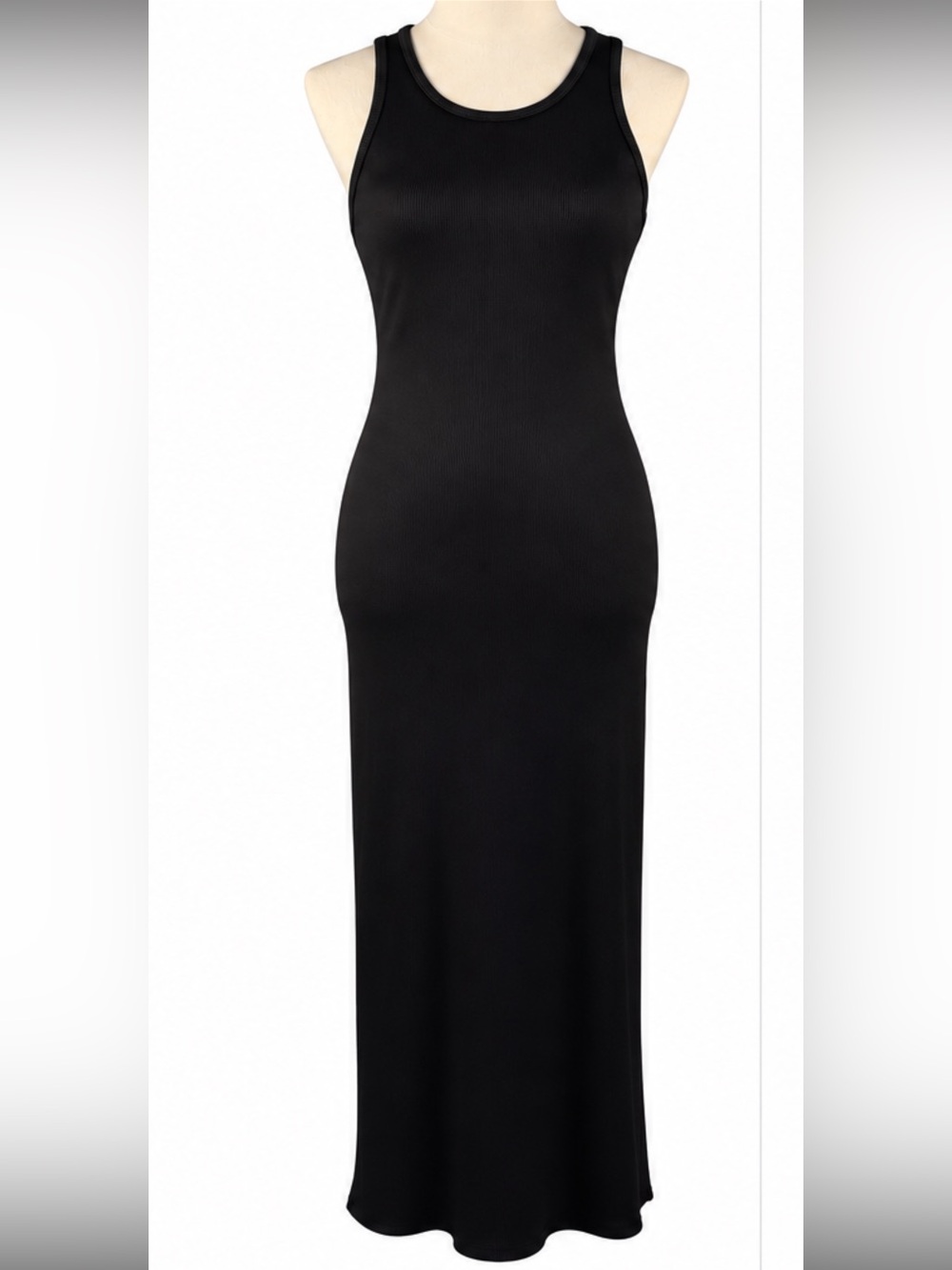 White House Black Market Forme Ribbed Midi Dress Racerback Tank size small